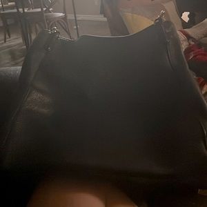 Large Kate Spade black pebble leather shoulder bag-